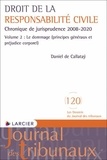 Daniel de Callataÿ - Droit de la responsabilité civile - Chronique de jurisprudence 2008-2020 Volume 2, Le dommage (principes généraux et préjudice corporel).