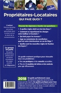 Propriétaire-locataires, qui paie quoi ?  Edition 2018