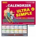 Play Bac - Le calendrier ultra simple pour une famille organisée - De septembre 2022 à décembre 2023. Avec 2 maxi-trombones, 1 crayon, et près de 1000 stickers colorés.