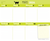 Frigobloc spécial chats. Le calendrier maxi-aimanté pour se simplifier la vie ! Avec un critérium  Edition 2024
