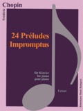  Chopin - Chopin - 24 préludes, impromptus - pour piano - Partition.