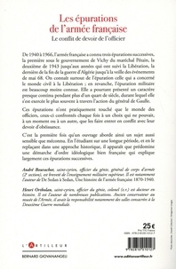 Les épurations de l'armée française (1940-1966). Le conflit de devoir de l'officier