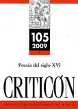 Robert Jammes - Criticon N° 105, 2009 : Poesìa del siglo XVI.
