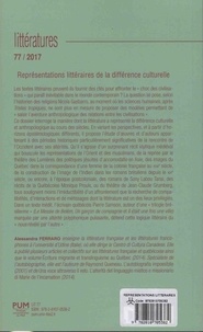 Littératures N° 77/2017 Représentations littéraires de la différence culturelle