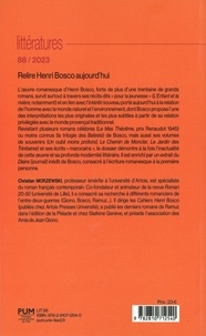 Littératures N° 88/2023 Relire Henri Bosco aujourd’hui