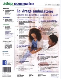 ADSP N° 118, juin 2022 Le virage ambulatoire. Sécurité des patients et inégalités de santé