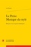 Luc Fraisse - La Petite Musique du style - Proust et ses sources littéraires.