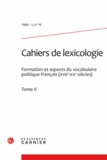  Classiques Garnier - Cahiers de lexicologie N° 14, 1969-1 : .