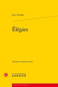 Jean Doublet - Elégies.