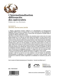 L'internationalisation différenciée des universités  - Points de vue d'acteurs