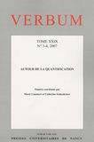 Marie Lammert et Catherine Schnedecker - Verbum Tome 29 N° 3-4, 2007 : Autour de la quantification.