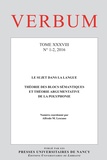 Alfredo M. Lescano - Verbum N° 1-2/2016 : Le sujet dans la langue - Théorie des blocs sémantiques et théorie argumentative de la polyphonie.