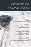 Igor Babou - Questions de communication N° 32/2017 : Environnement, savoirs, société.