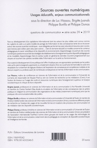 Questions de communication Actes N° 39/2019 Sources ouvertes numériques. Usages éducatifs, enjeux communicationnels