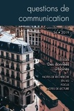 Julia Bonaccorsi - Questions de communication N° 36/2019 : Des données urbaines.