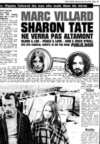 Marc Villard - Sharon Tate ne verra pas Altamont - Une plongée USA 1969 par le maître français du noir....