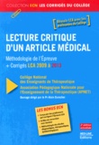  APNET et Alain Durocher - Lecture critique d'un article médical - Méthodologie de l'épreuve + corrigés LCA 2009 à 2013.