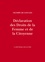 Olympe de Gouges - Déclaration des Droits de la Femme et de la Citoyenne - Suivi du Contrat social entre l'Homme et la Femme.