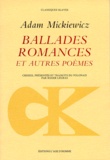 Adam Mickiewicz - Ballades, romances - Et autres poèmes.