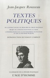 Jean-Jacques Rousseau - Textes politiques.