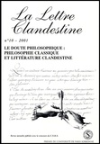  PU Paris-Sorbonne - La Lettre clandestine N° 10/2001 : Le doute philosophique : philosophie classique et littérature clandestine.