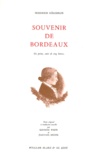 Friedrich Hölderlin - Souvenir De Bordeaux. Edition Francais-Allemand.