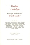 Yves Bonnefoy et Serge Canadas - Poétique et ontologie - Colloque international Yves Bonnefoy.