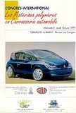  SFIP - Les matériaux polymères en carrosserie automobile - Congrès international du 09 au 10 juin 1999.