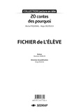 Michel Piquemal et Régis Delpeuch - Français CE1/CE2 20 contes des pourquoi Lecture en tête - Fichier de l'élève.