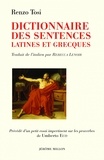 Renzo Tosi - Dictionnaire des sentences latines et grecques.