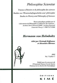  Revue - Philosophia Scientiae Volume 7 N° 1/2003 : Hermann von Helmholtz.