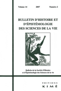 Marion Thomas - Bulletin d'histoire et d'épistémologie des sciences de la vie Volume 14 N° 2 : .