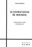 Emile Durkheim - Le Contrat social de Rousseau.