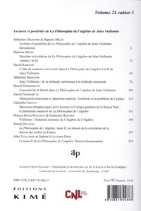 Philosophia Scientiae Volume 24 N° 3/2020 Lectures et postérités de La Philosophie de l'algèbre de Jules Vuillemin