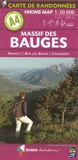  Rando - Massif des Bauges - Annecy, Aix-les-Bains, Chambéry, 1/50 000.