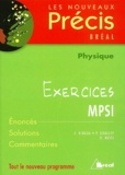 J Bergua et P Goulley - Physique MPSI - Exercices.