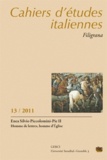Serge Stolf - Cahiers d'études italiennes N° 13/2011 : Enea Silvio Piccolomini - Pie II - Homme de lettres, homme d'Eglise.