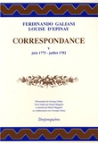 Ferdinando Galiani et  Madame d'Epinay - Correspondance - Tome 5, Juin 1775 - Juillet 1782.