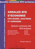 Sébastien Kulemann - Annales économie - BTS tertiaire.