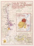  Benoit France - Carte des vins des Côtes-du-Rhone septentrionales et vignobles limitrophes.