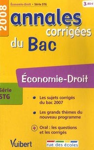 Patrick Simon - Economie-Droit série STG - Annales corrigées du Bac.