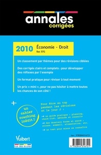 Economie Droit Bac Série STG 2010