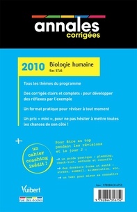 Biologie humaine Bac ST2S  Edition 2010