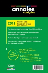 Histoire-géographie-éducation civique Brevet toutes séries  Edition 2011