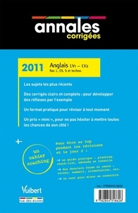 Anglais LV1/LV2 Bac L, ES, S et techno  Edition 2011