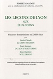 Robert Amadou - Les leçons de Lyon aux élus Coëns.