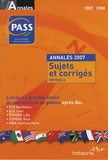  Hobsons - Concours PASS - Annales du concours 2007, sujets et corrigés officiels.