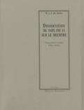 Donatien Alphonse François de Sade - Dissertation du pape Pie VI sur le meurtre.