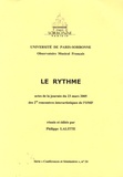 Philippe Lafitte - Le rythme.
