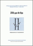Mongi Madini - 2000 Ans De Rire. Permanence Et Modernite, Colloque International Grelis-Laseldi/Corhum, Besancon, 29-30 Juin, 1er Juillet 2000.